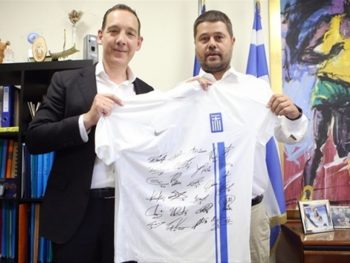 Συνάντηση Μ. Γκαγκάτση με Γ. Μαυρωτά και υπουργό Αθλητισμού της πολιτείας της Βικτώρια