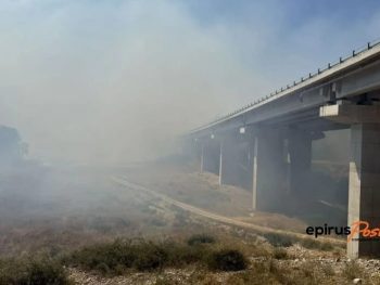 Φωτιά στον Γυμνότοπο: Άνοιξε η Ιόνια Οδός αλλά έκλεισε η Εθνική Ιωαννίνων–Άρτας