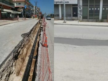 Καθίζηση στη Γράμμου μετά τις εργασίες φυσικού αερίου