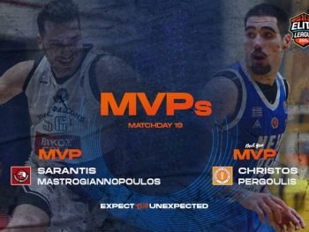 MVP της 19ης αγωνιστικής ο Μαστρογιαννόπουλος