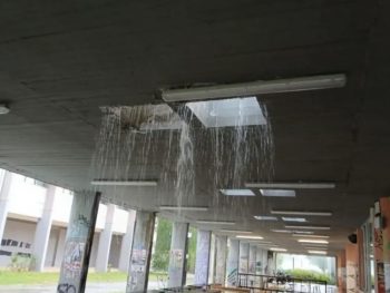 Η κακοκαιρία άφησε πίσω της εικόνες καταστροφής στο Πανεπιστήμιο