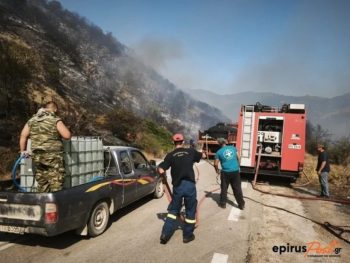 Κομπότι Άρτας: Βελτιωμένη η  εικόνα στη φωτιά