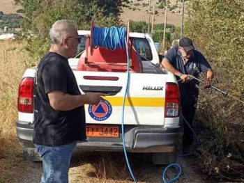 Συνδρομή του Δήμου στην αντιμετώπιση πυρκαγιάς στο Κουτσελιό