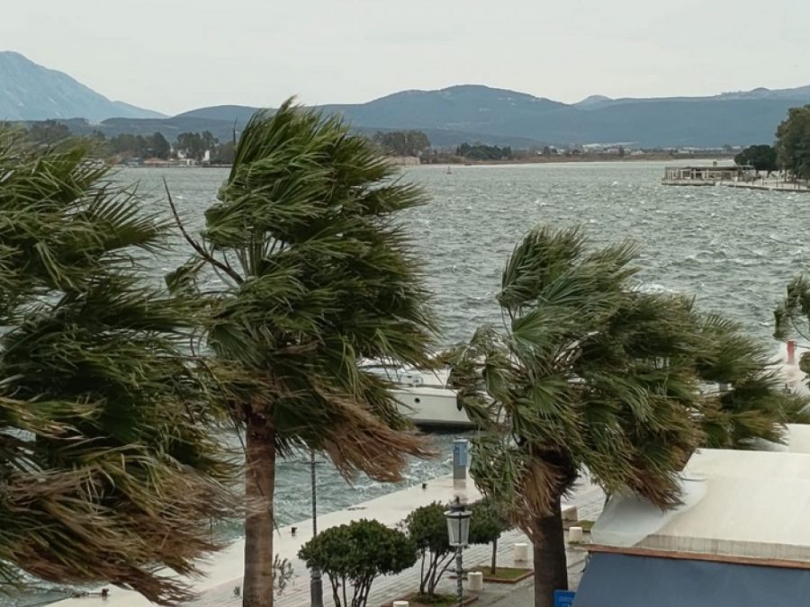 Ισχυροί άνεμοι χτυπούν την παραλία της Πρέβεζας- Επιφυλακή για πιθανή πτώση δέντρων ή κλαδιών στην Κυανή Ακτή