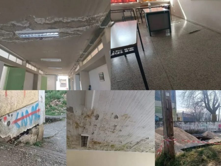 Πέφτουν τμήματα από την οροφή στο 8ο Λύκειο Ιωαννίνων