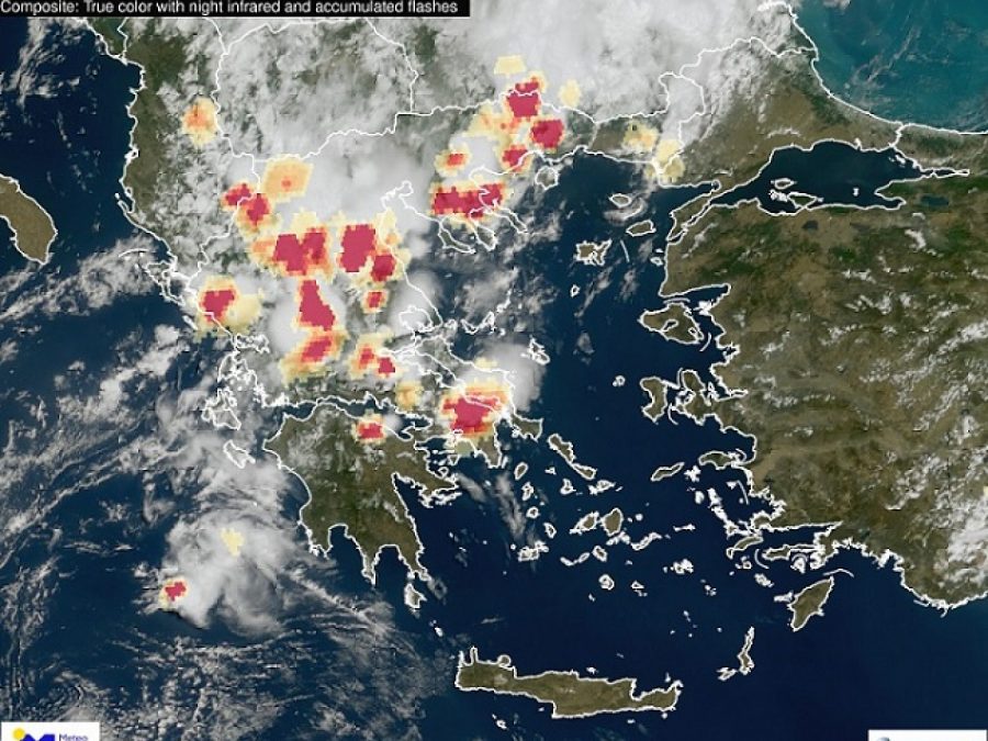 Βροχές και καταιγίδες με έντονη ηλεκτρική δραστηριότητα την Παρασκευή 12 Ιουνίου 2026