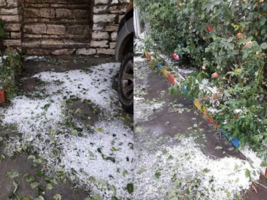 «Άσπρισε» η Λάκκα Σουλίου- Σφοδρή χαλαζόπτωση στην περιοχή 